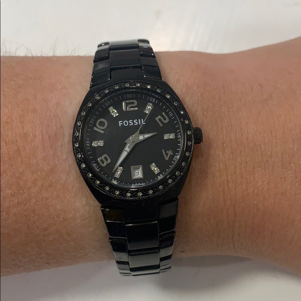 Black Fossil Watch